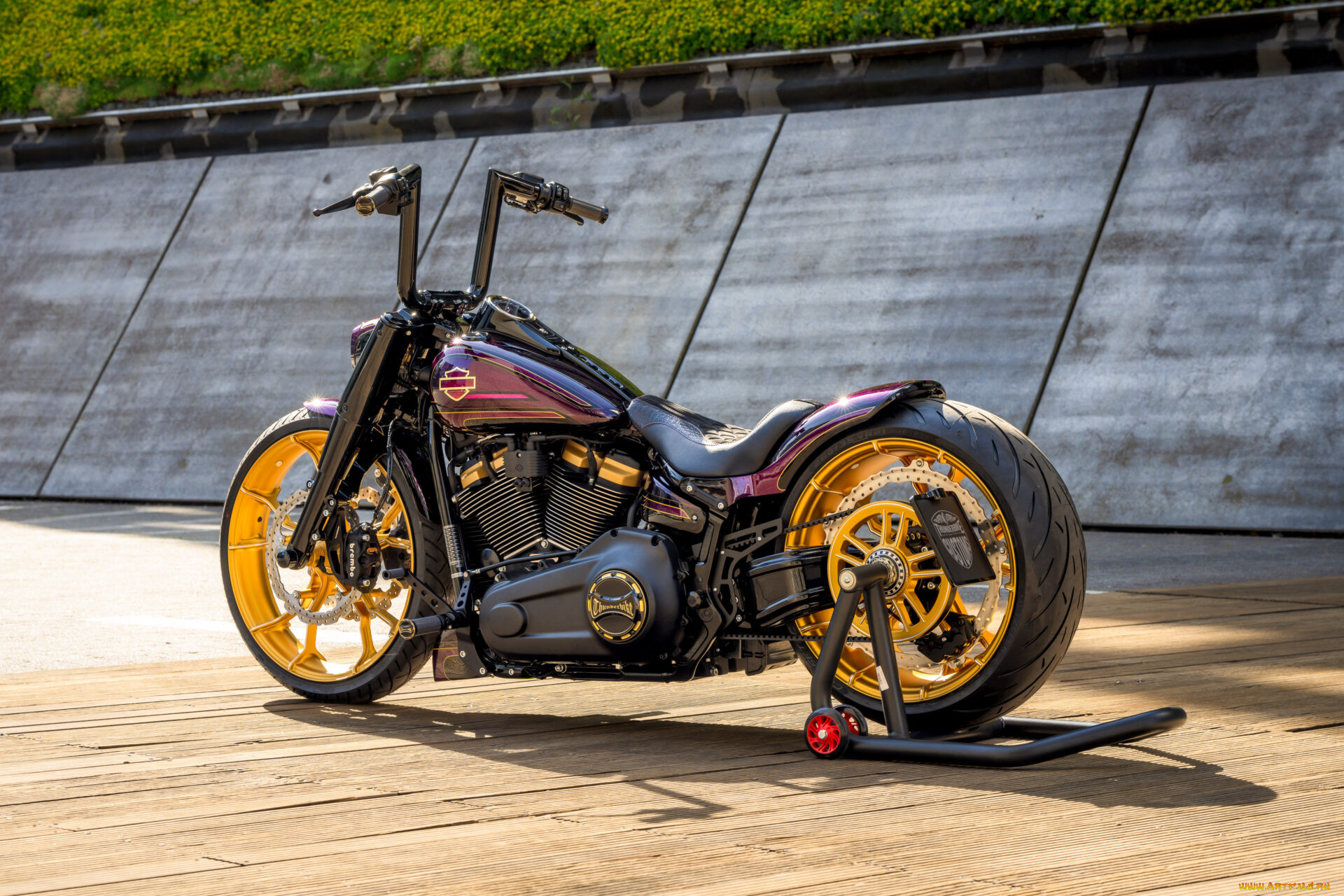 , harley-davidson, softail, fat, boy, 114, customized, custombikes, thanos